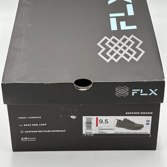 NWT FLX Tarmac Green Dynamic Knit Air Foam Training Dart Sneakers Mens Size 9.5 - Picture 15 of 15